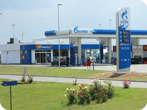 Exterior of petrol stations