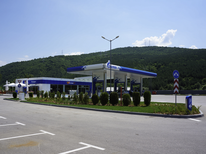 Exterior of petrol stations