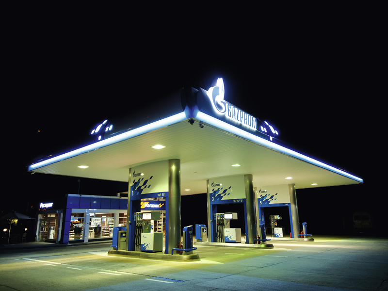 Exterior of petrol stations
